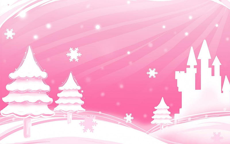 Christmas Trees Forist, forist, christmas, net, blirk, trees, pink, HD wallpaper