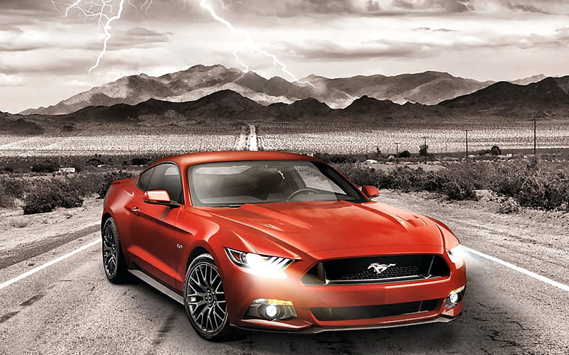 2015 Ford Mustang, Ford, bonito, Mustang, graphy, automobile, car, auto, wide screen, HD wallpaper