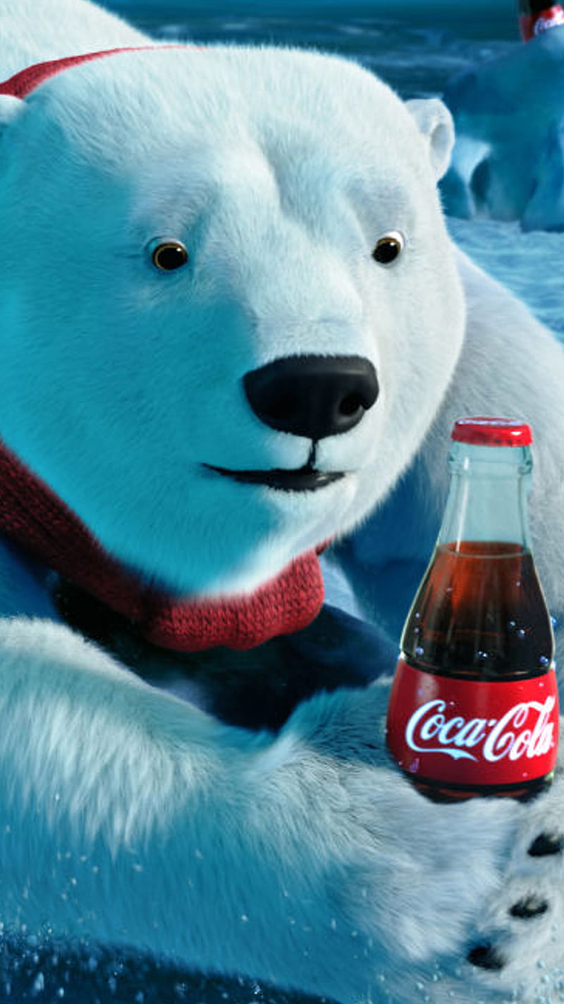 Coke bear, the coca-cola bear, christmas, HD phone wallpaper