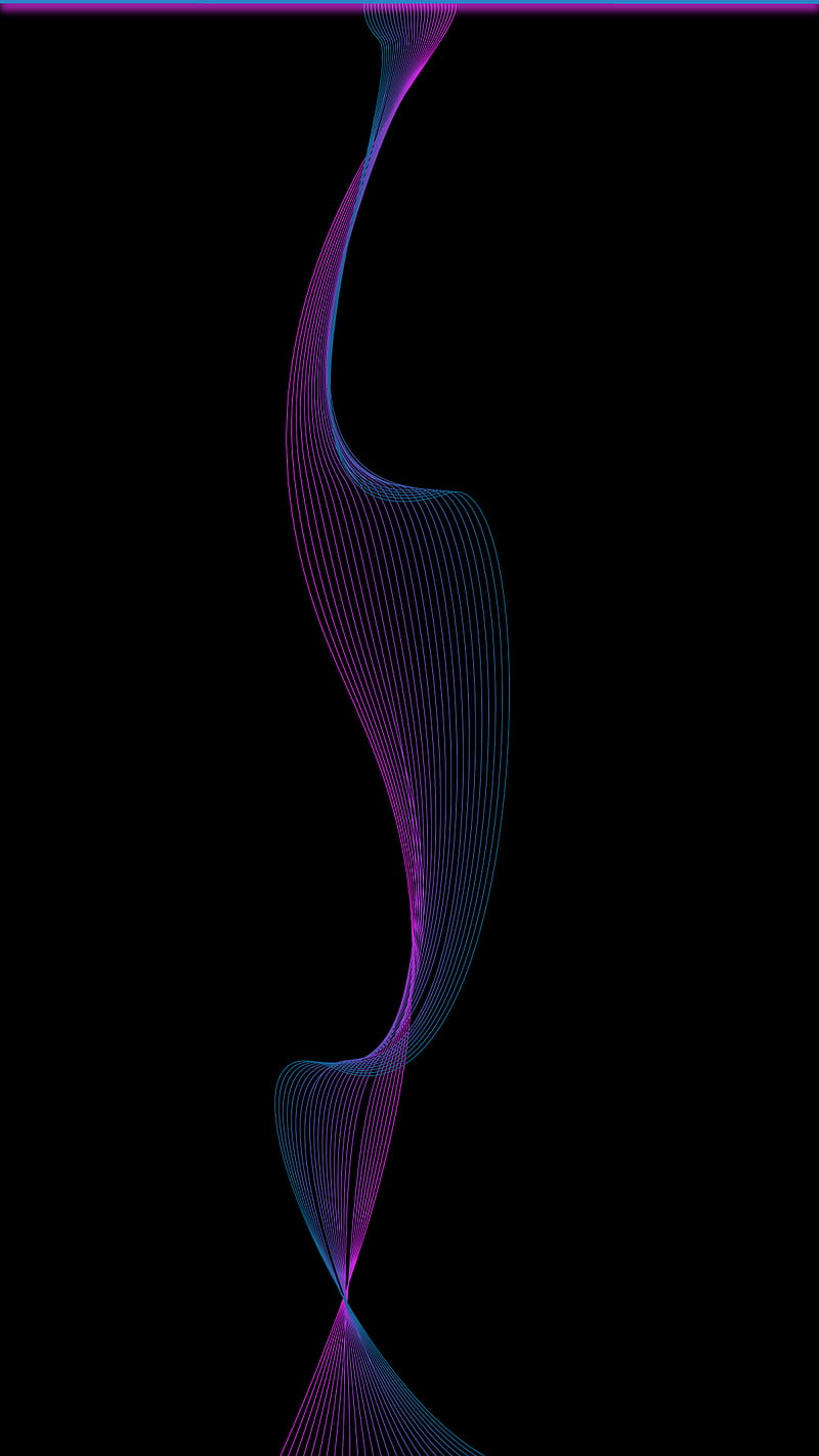 Abstract Notch wave, a50, black, blue, dark, gradient, HD phone wallpaper