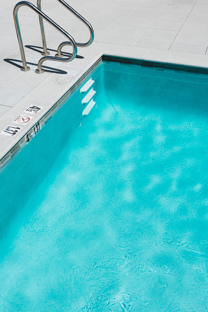blue swimming pool, HD phone wallpaper