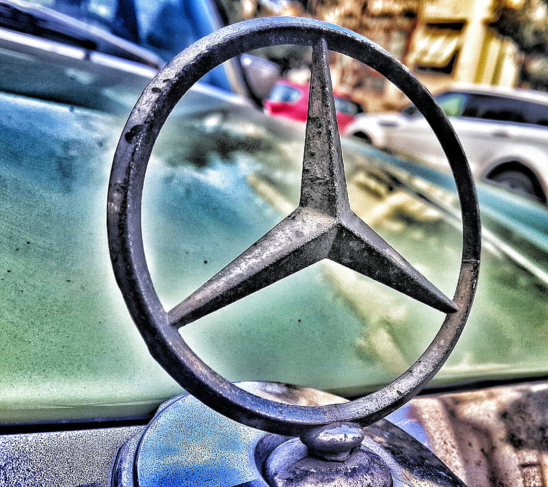 Mercedes Benz, car, logo, HD wallpaper