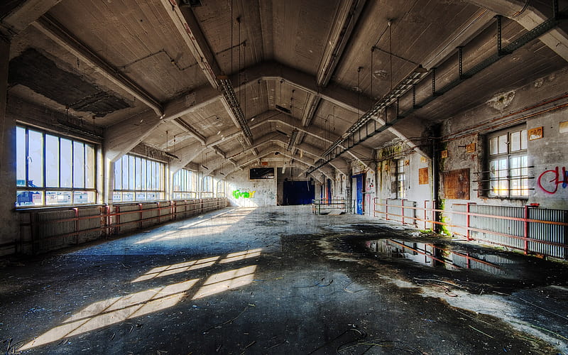 Urban Exploration-Empty Hall Abandoned Post Office, HD wallpaper