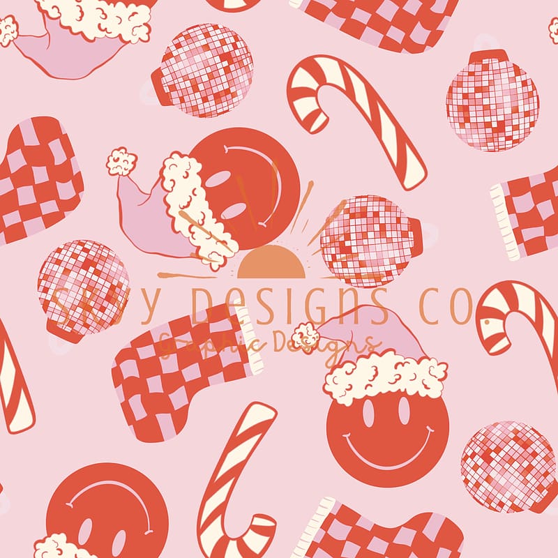 Smiley Face Christmas Digital Seamless Pattern for Fabrics and, Preppy Christmas, HD phone wallpaper