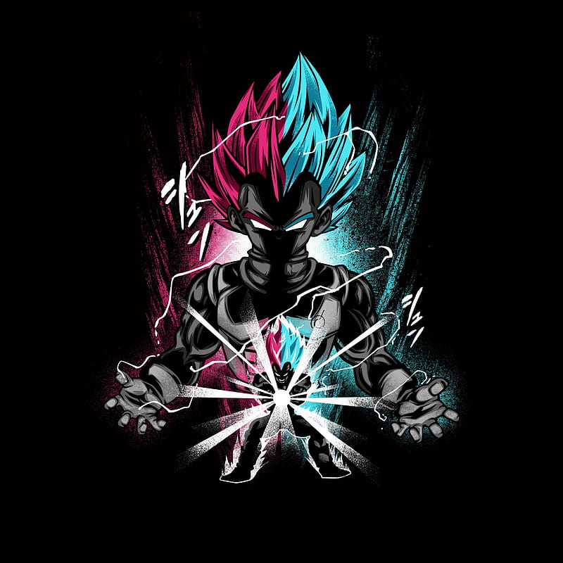 Vegeta, anime, black, blue, dragon ball, hero, movie, son goku