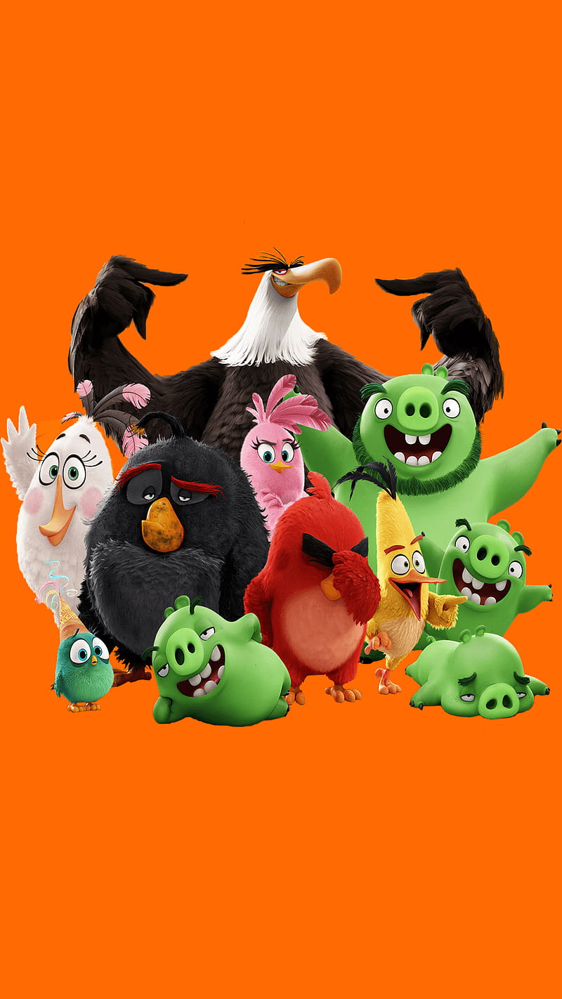 Angry Bird Movies, character, chuck, mighty eagle, pigs, red, HD phone wallpaper