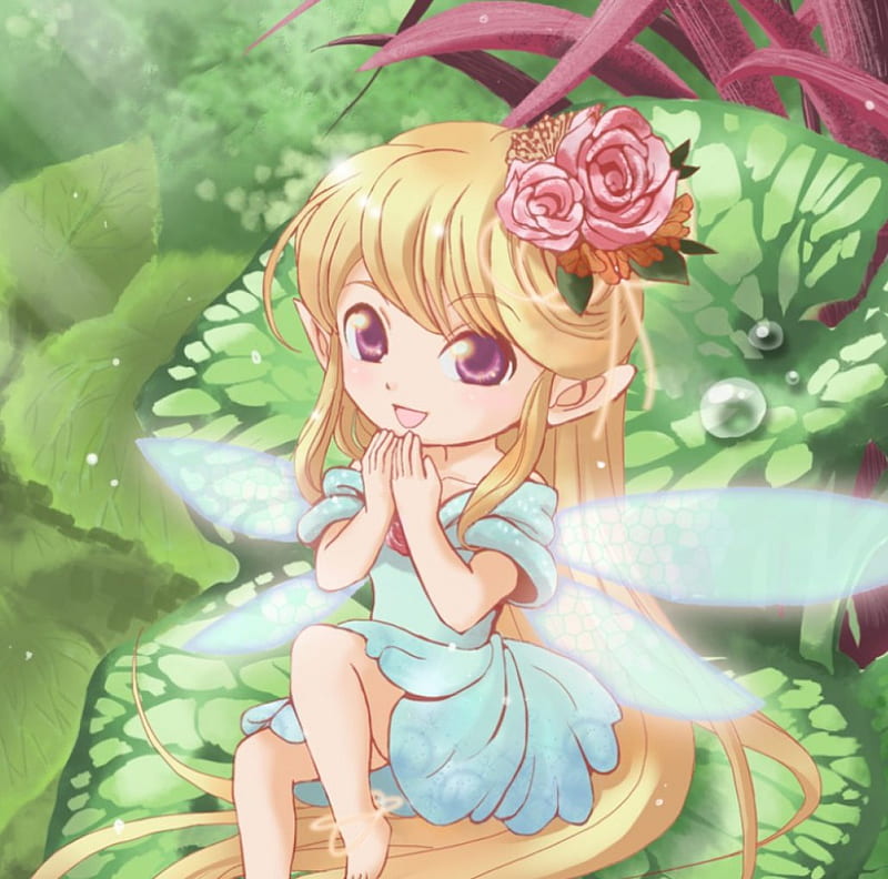 Premium AI Image | Delicate Forest Fairy Girl Fantasy Anime