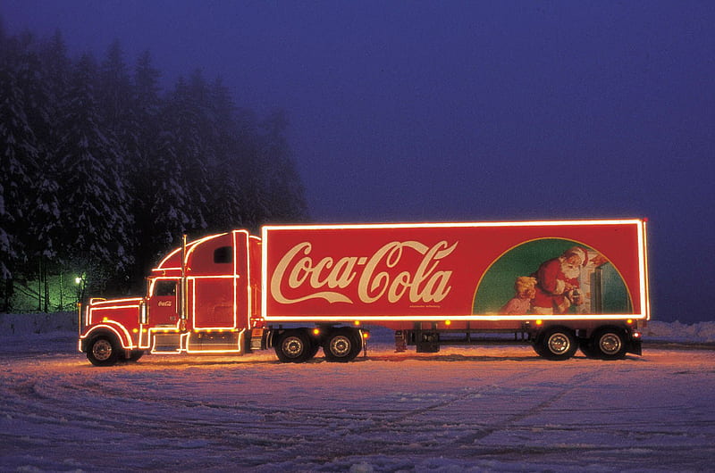 Coca Cola Truck, food, soft drink, comestible, refreshment, graphy, drink, coca cola, truck, HD wallpaper
