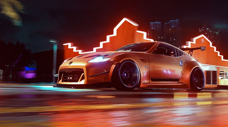 Need For Speed, Nissan 370Z, Race Car, Video Game, Need For Speed Heat, HD wallpaper