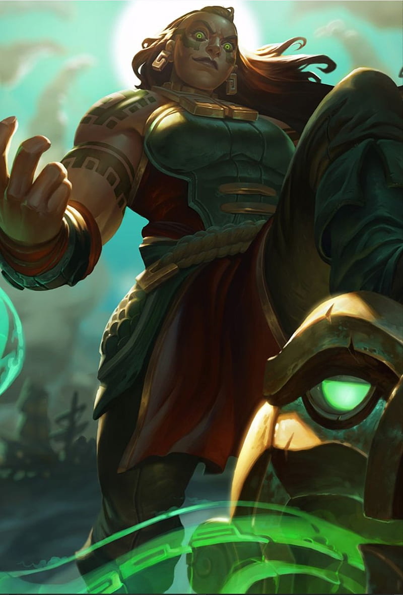 Illaoi Bilgewater LoL LoR iPhone Phone HD Wallpaper #2141h