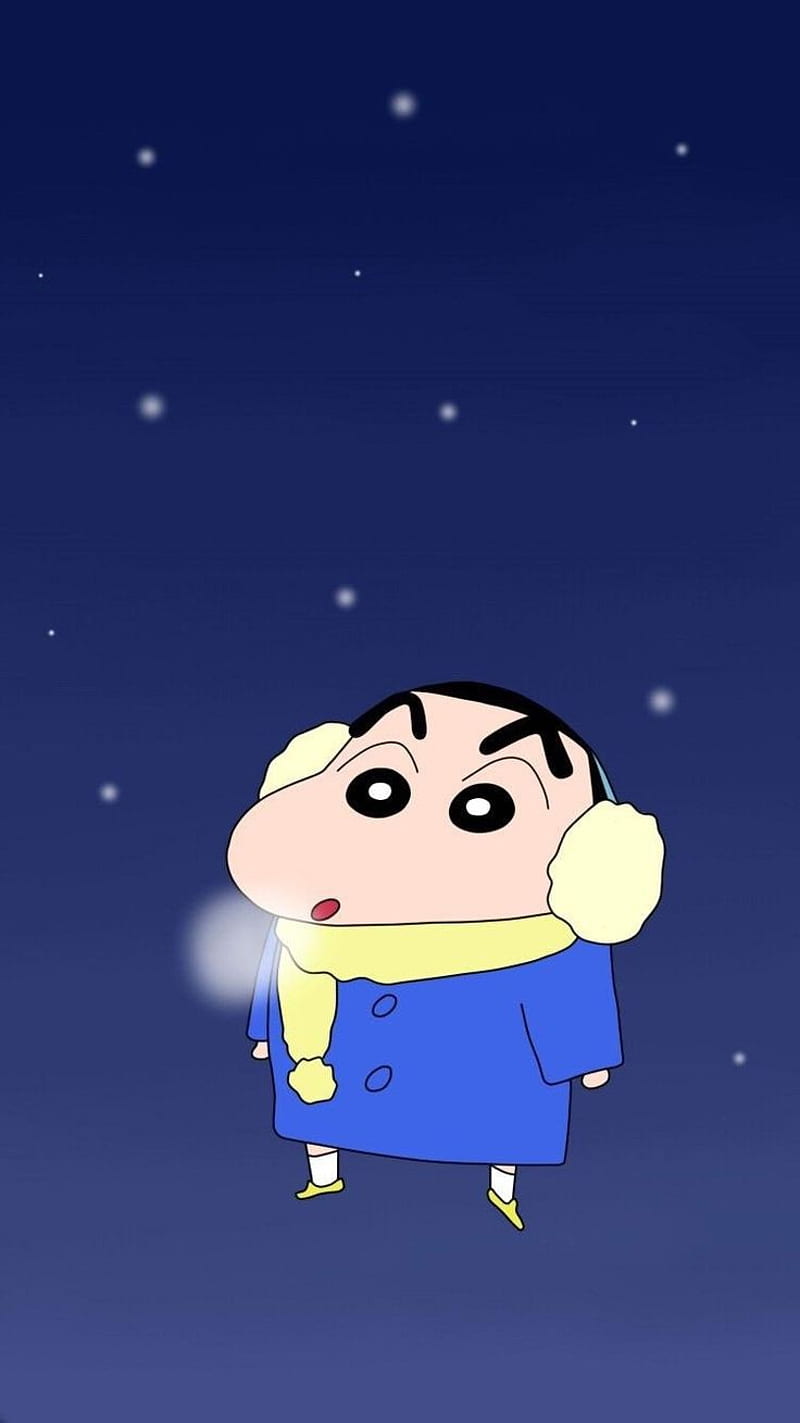 Shinchan, blue, cartoon, cute, love, sky, winter, HD phone wallpaper |  Peakpx
