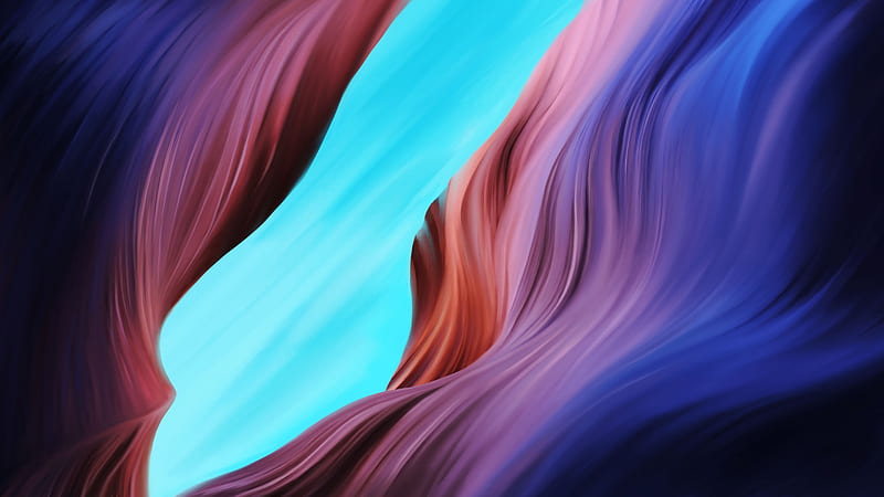 Gorge Colorful Waves Minimal, Abstract, Artist, Artwork, Digital-art 