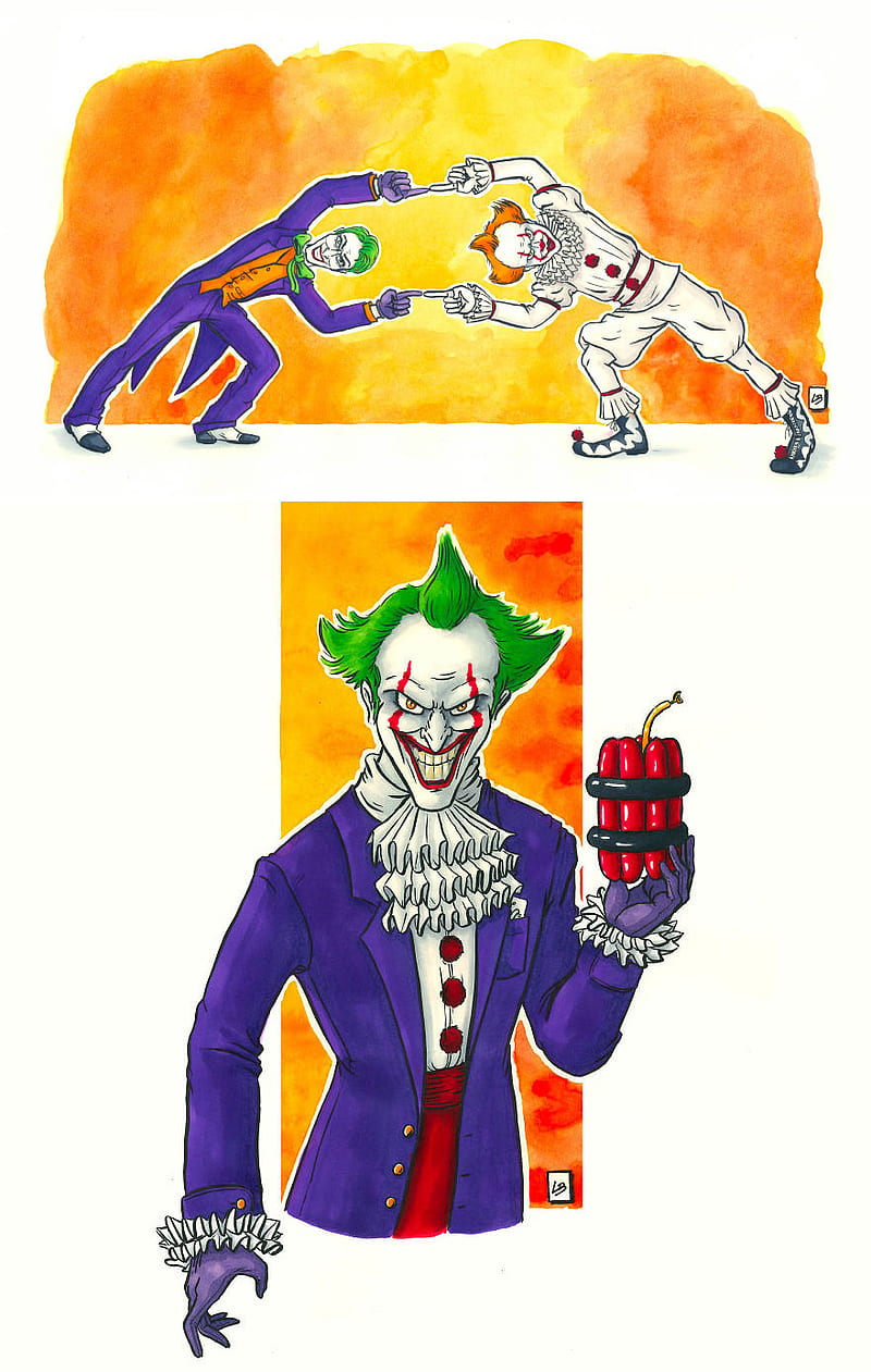 Joker fusion, bat man, dc comics, dragon ball, evil, it, it 2, marvel,  pennywise, HD phone wallpaper | Peakpx