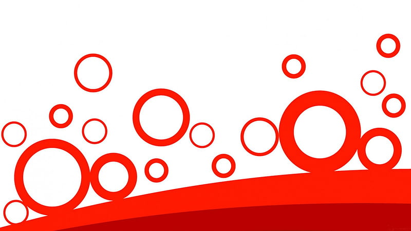Red Circles, shapes, circles, graphics, abstract, vector, HD wallpaper