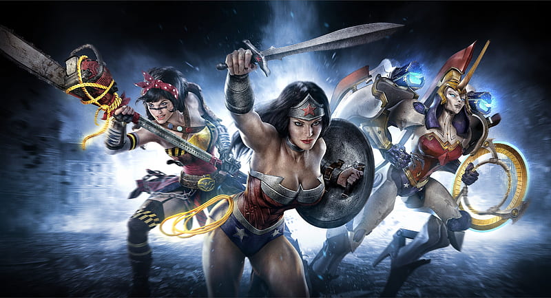 Wonder Woman Infinite Crisis, wonder-woman, digital-art, HD wallpaper