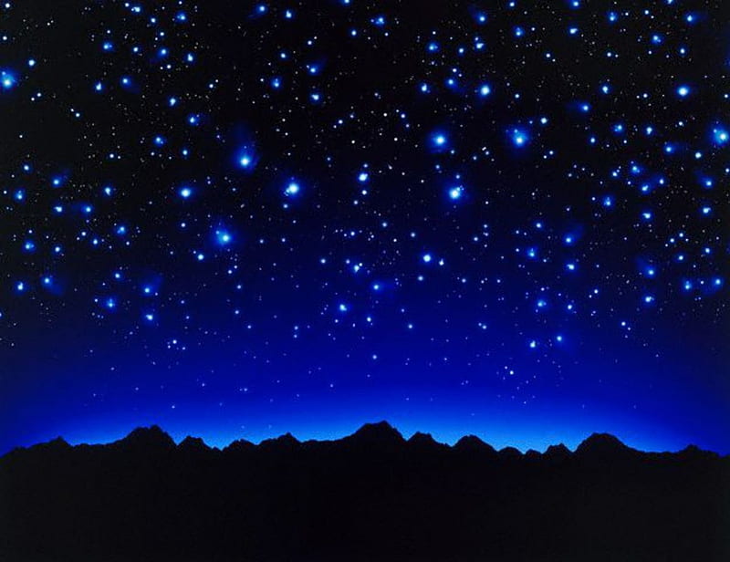 Enchanting Starry Night Sky HD Wallpaper by robokoboto