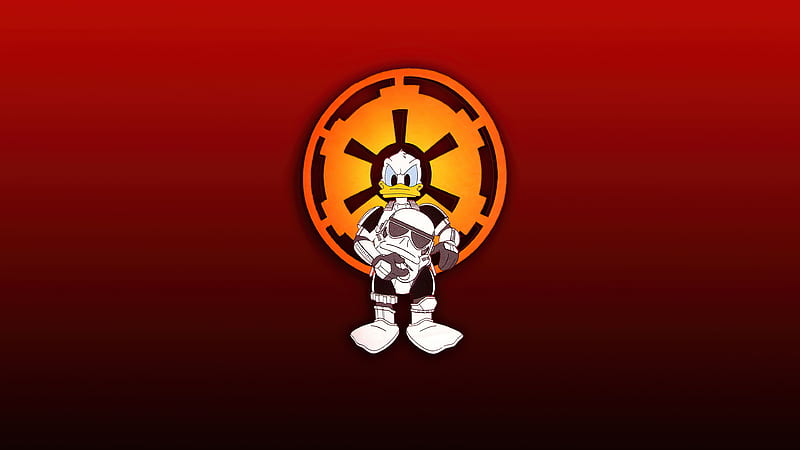 Donald Duck Stormtrooper, donald-duck, cartoons, stormtrooper, artist, artwork, digital-art, HD wallpaper