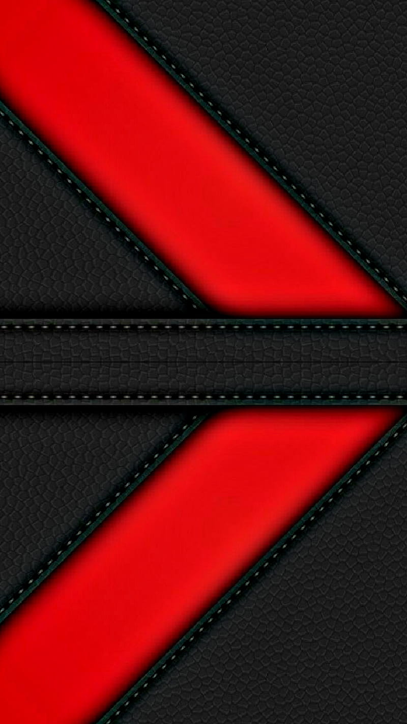 Material design 651, abstract, amoled, arrow, black, lines, material design, modern, red, HD phone wallpaper