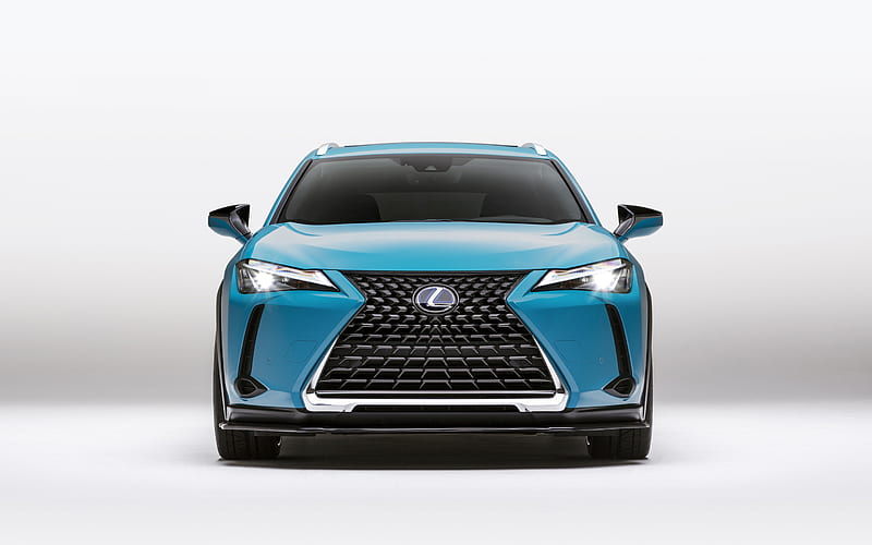 Lexus UX, 250h, 2018, front view, compact crossover, new blue UX, Japanese cars, Lexus, HD wallpaper