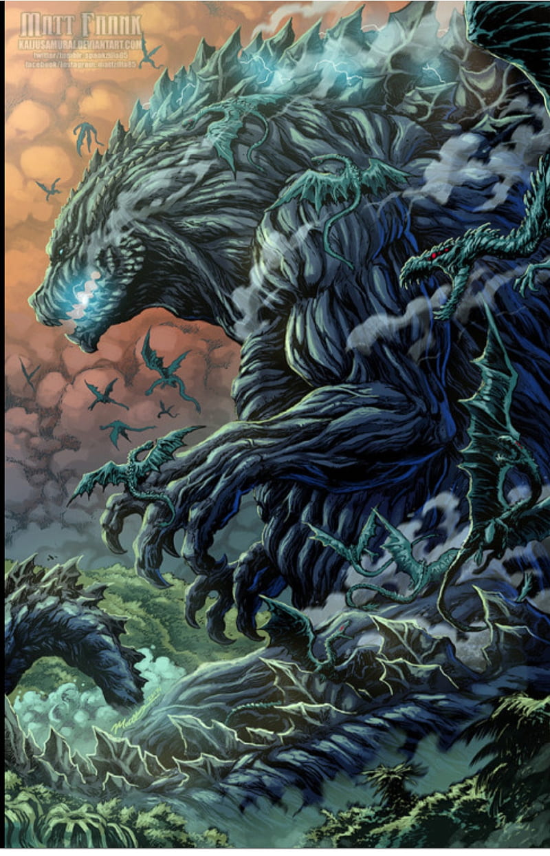 Download Godzilla Earth unleashing its fury Wallpaper