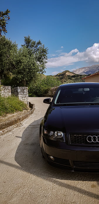 Audi a4 b6, automobile, black, car, greece, s4, HD phone wallpaper