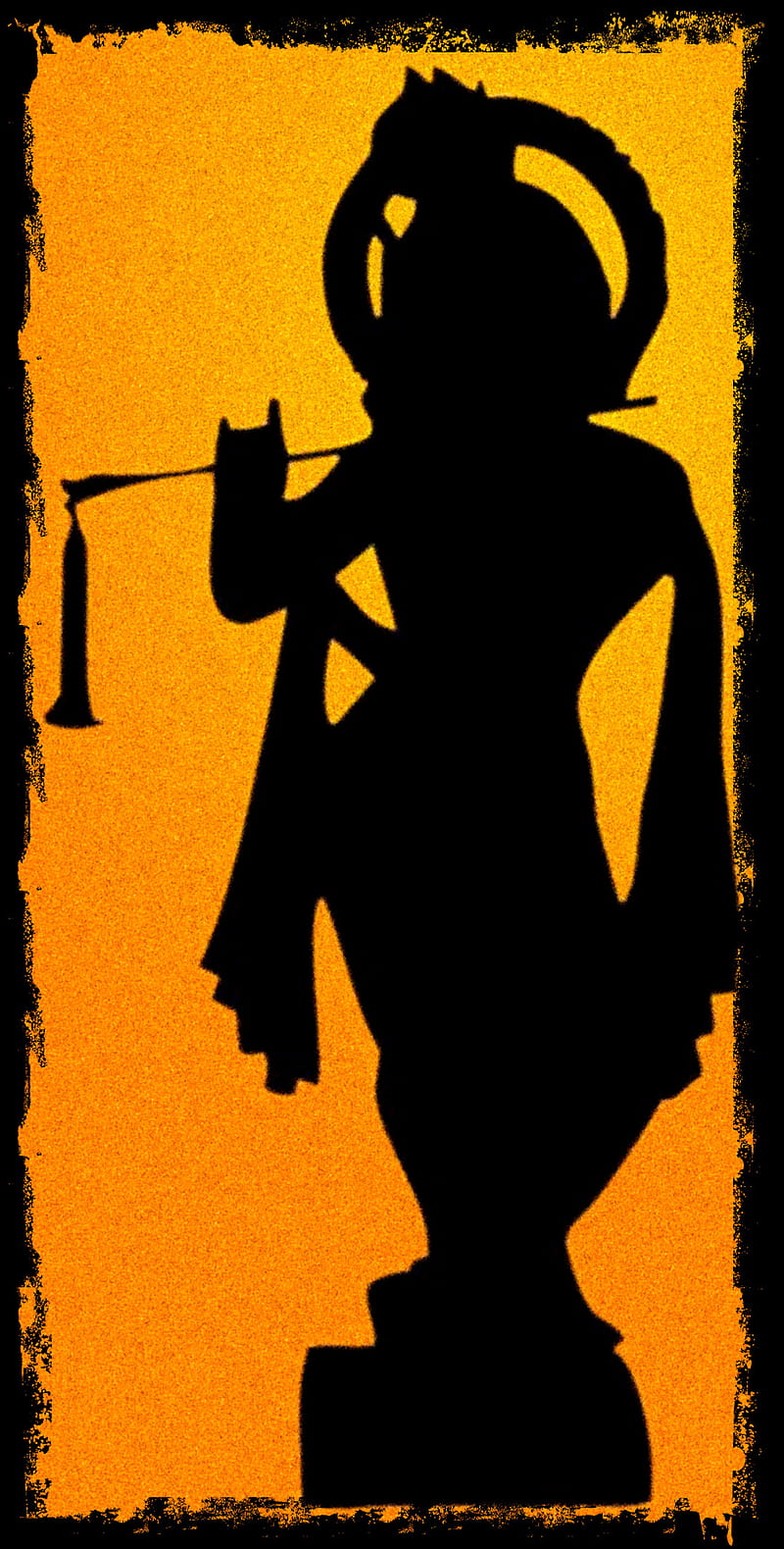 Krishna, black, flute lord, pose, theme, yellow, HD phone wallpaper | Peakpx