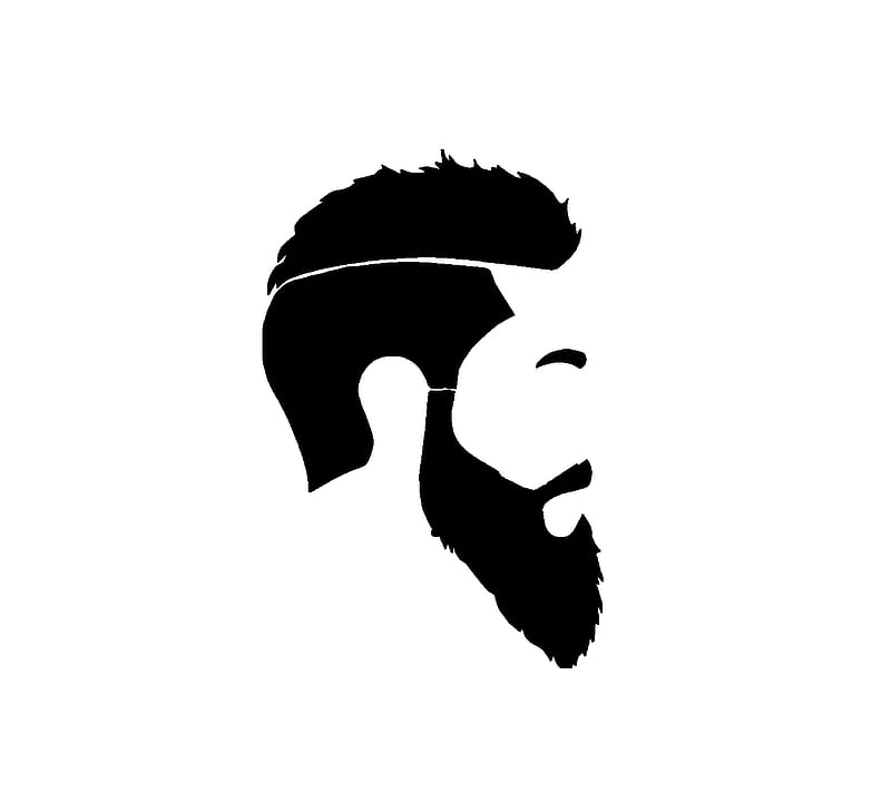 LogoHipster, barbe, beard, black, cool, hipster, logo, HD wallpaper