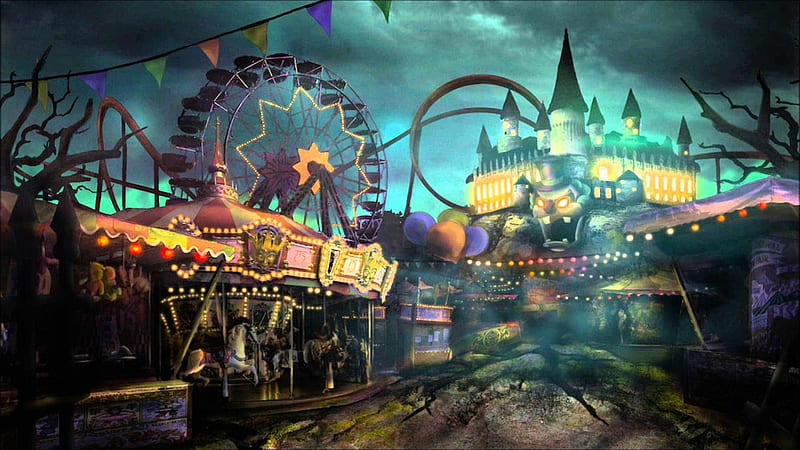 wall paper cirques carnaval - Recherche Google. Creepy carnival, Haunted carnival, Creepy circus, Scary Circus, HD wallpaper