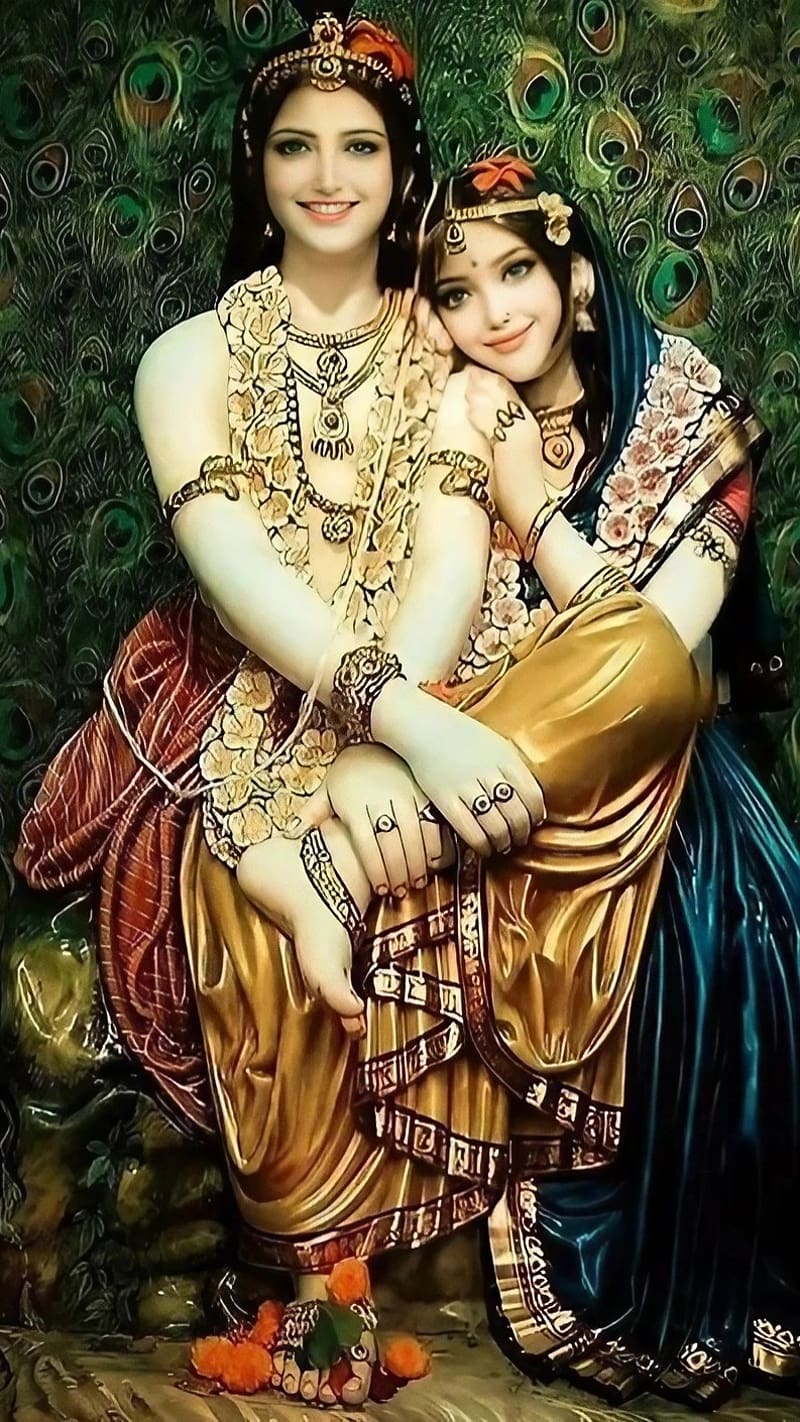 Shri Radhe Krishna Wallpaper Digital Printing Stock Photo, Picture and  Royalty Free Image. Image 188880500.