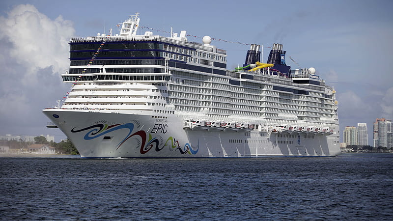 White Norwegian Epic Cruise Ship Cruise Ship, HD wallpaper