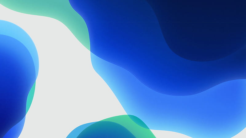 Blue and Light iOS 13, HD wallpaper
