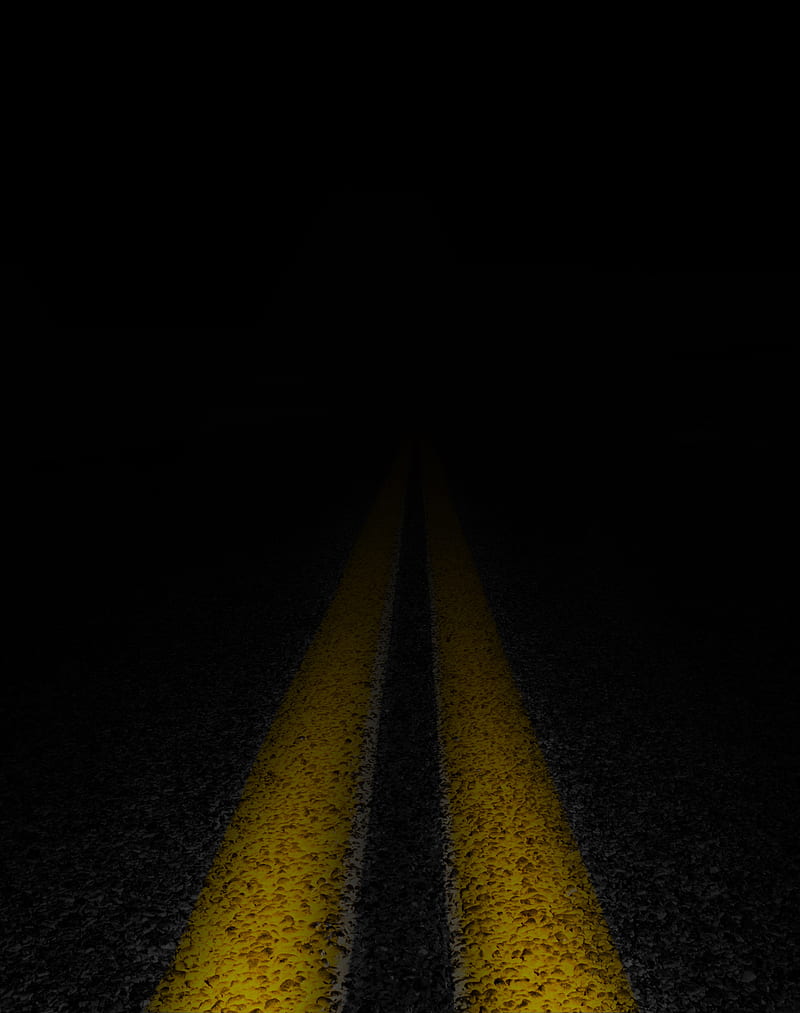 Dark Road, yellow, edge, street, night, note, plus, streets, HD phone wallpaper