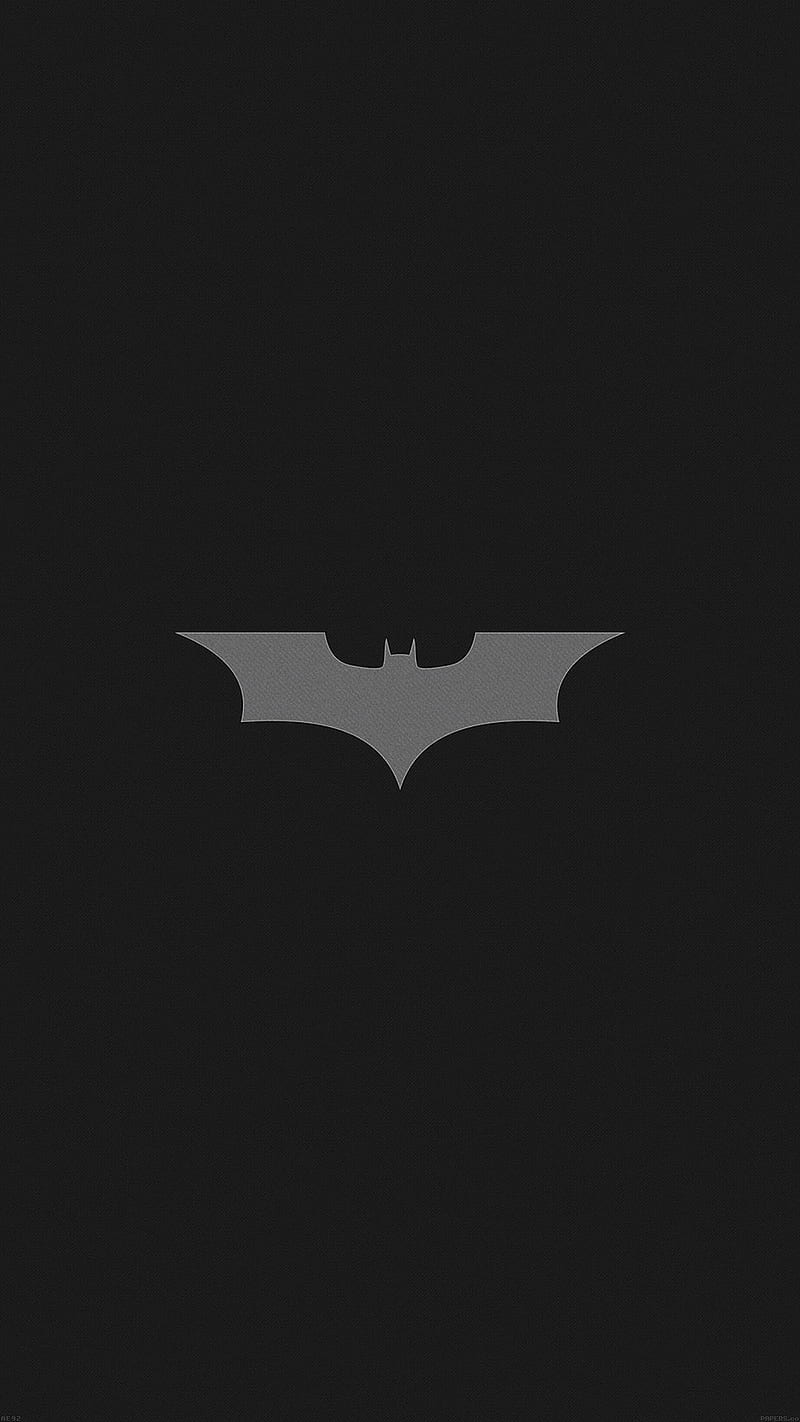 Batman black, dc, desenho, gray, logo, metal, movie, white, HD phone wallpaper