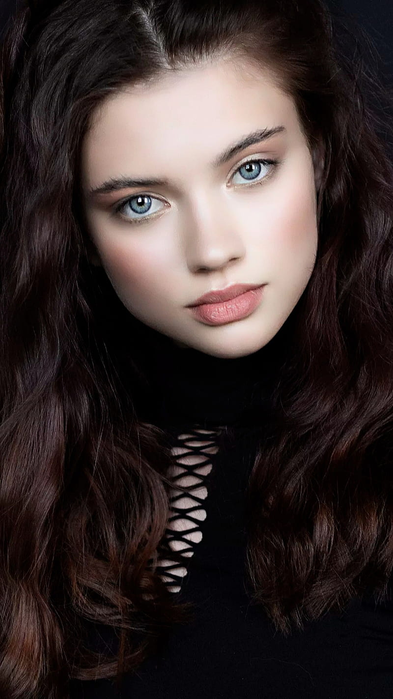 Portrait, beauty, blue eyes, brown hair, cute, gorgeous, lovely, pretty, HD  phone wallpaper | Peakpx