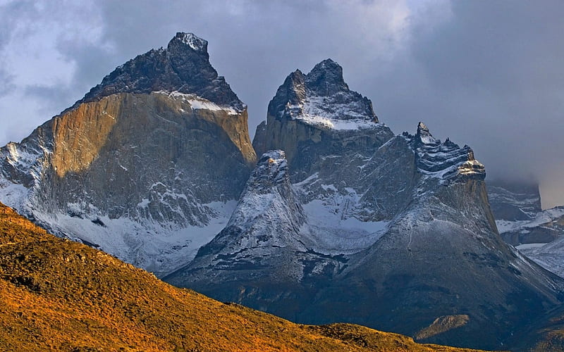Torres del Paine Chile, chile, mountains, terrain, torres del paine, Nature, HD wallpaper