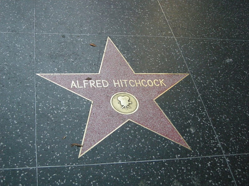 alfred hitchcock star, fame, sidewalk, street, hollywood, HD wallpaper