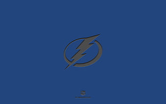 Logo Of Tampa Bay Lightning With Blue And Black Background HD