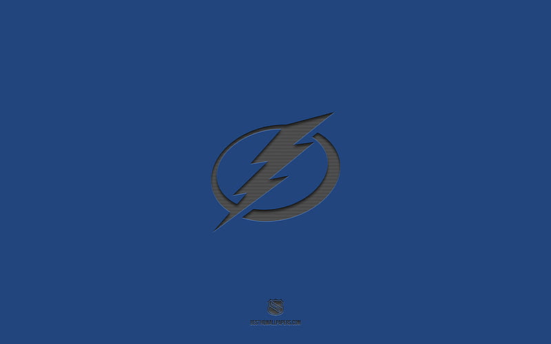 Tampa Bay Lightning, blue background, American hockey team, Tampa Bay  Lightning emblem, HD wallpaper | Peakpx