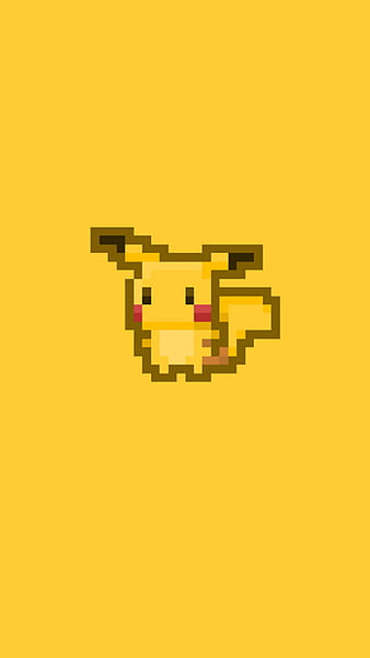 Pixel pikachu, pokemon, pokemon, yellow, HD phone wallpaper | Peakpx