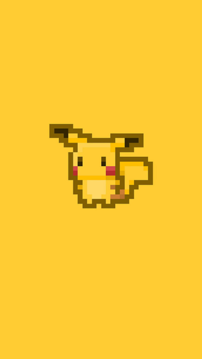Pixel pikachu, pokemon, pokemon , yellow, HD phone wallpaper