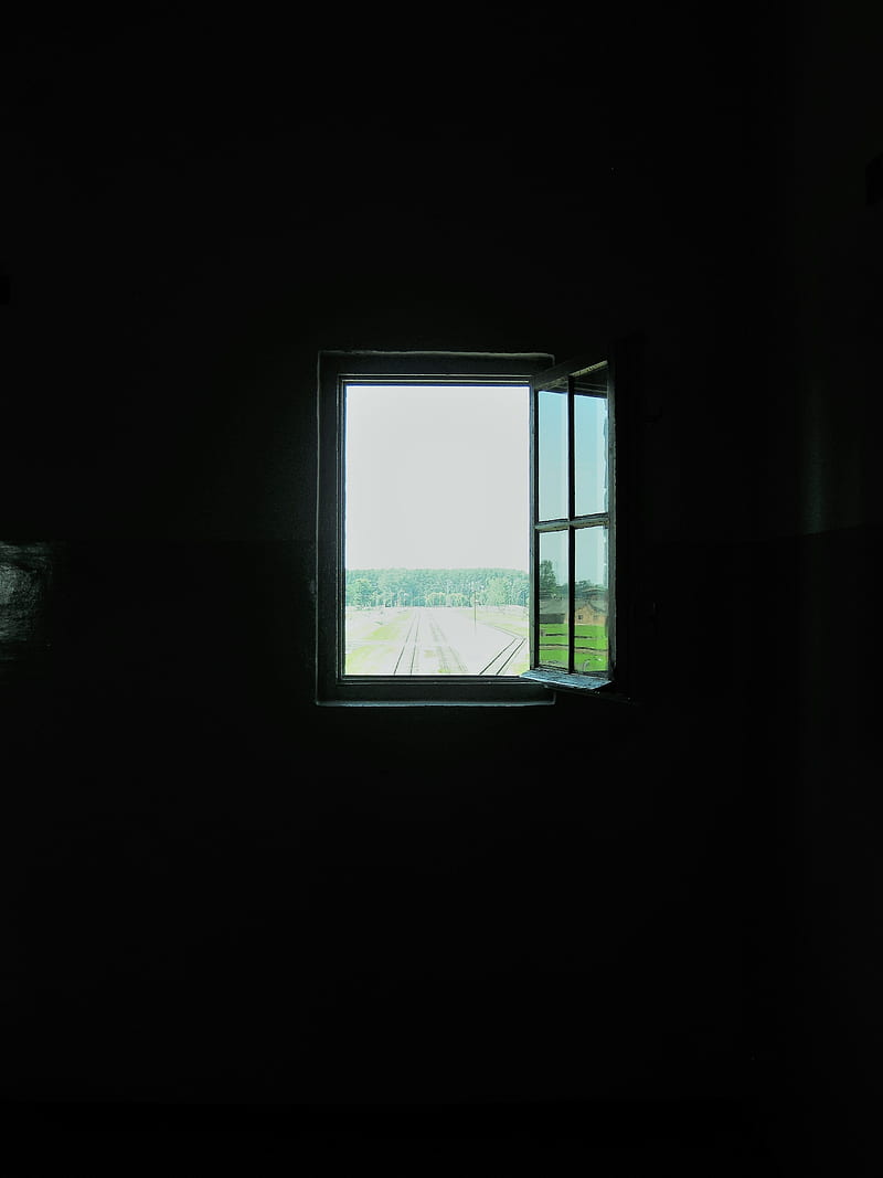 window, wall, black, HD phone wallpaper
