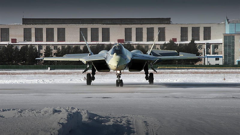 PAK FA T-50, military, russian, aircraft, jet, HD wallpaper