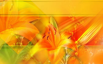 Floral art, desenho, art, flowers, orange, HD wallpaper | Peakpx