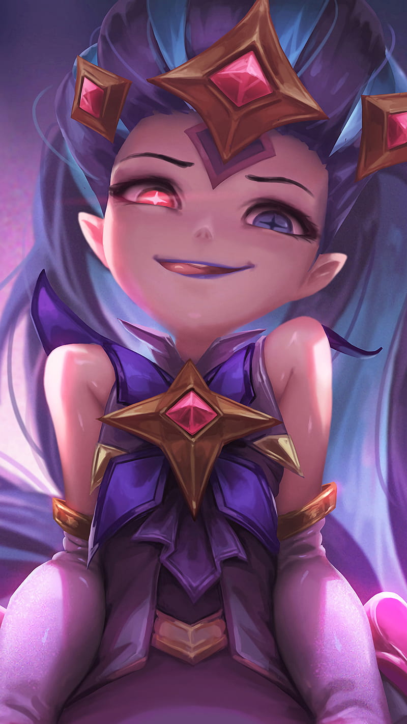 Zoe star guardian, anime, games, juegos, league of legends, lol, skin, star guardian, HD phone wallpaper