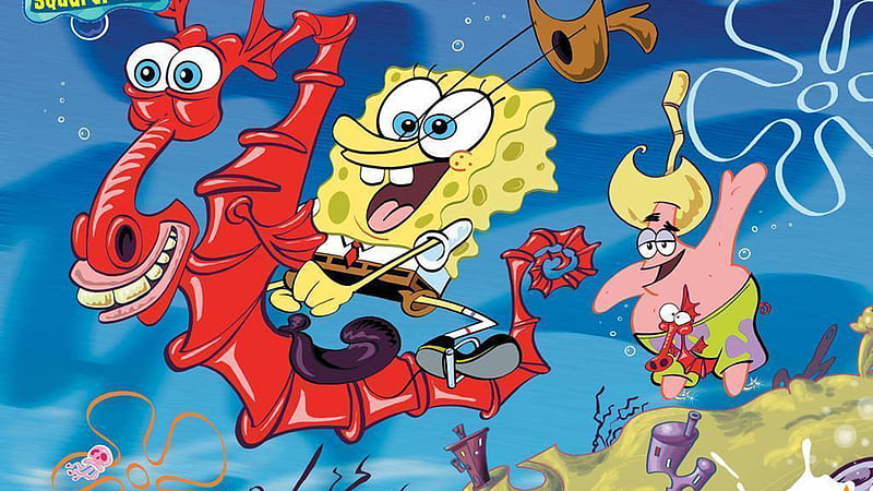Laughing Spongebob With Spongebob, HD wallpaper