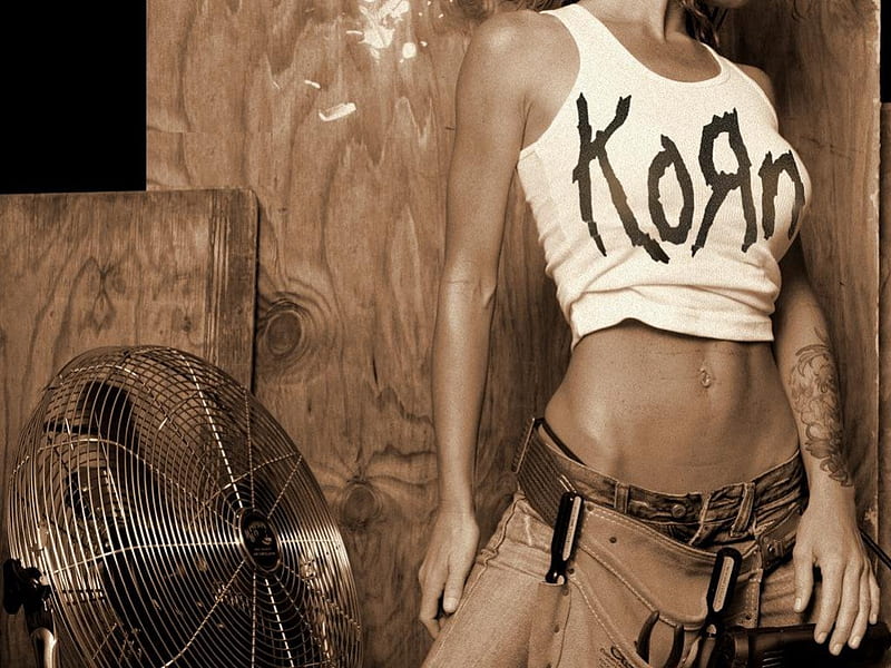 Korn, female, girl, music, band, body, lady, woman, HD wallpaper