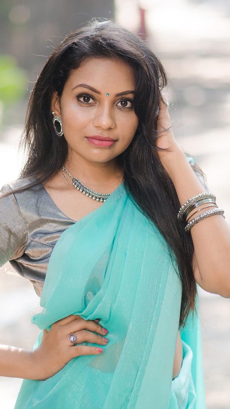 Pavitra Sundar , saree lover, model, HD phone wallpaper
