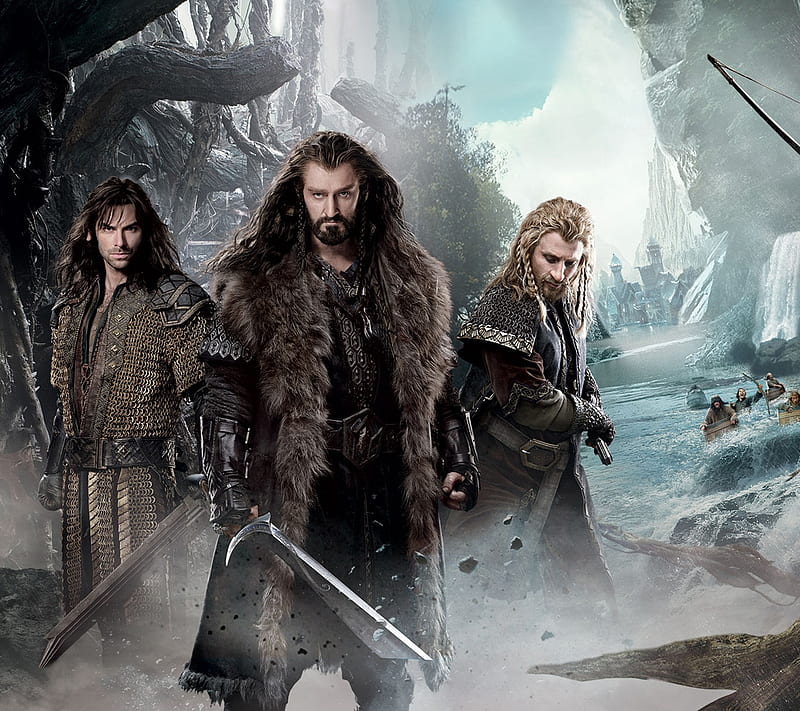 Hobbit, fili, kili, movie, thorin, warrior, HD wallpaper