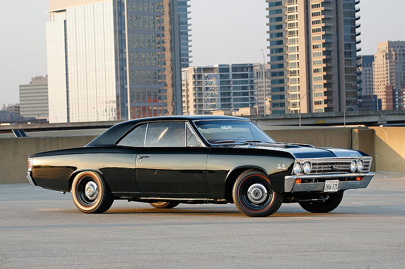 Here is a Sleeper-Style LS-Powered 1967 Chevelle, Classic, Black, GM, Muscle, HD wallpaper