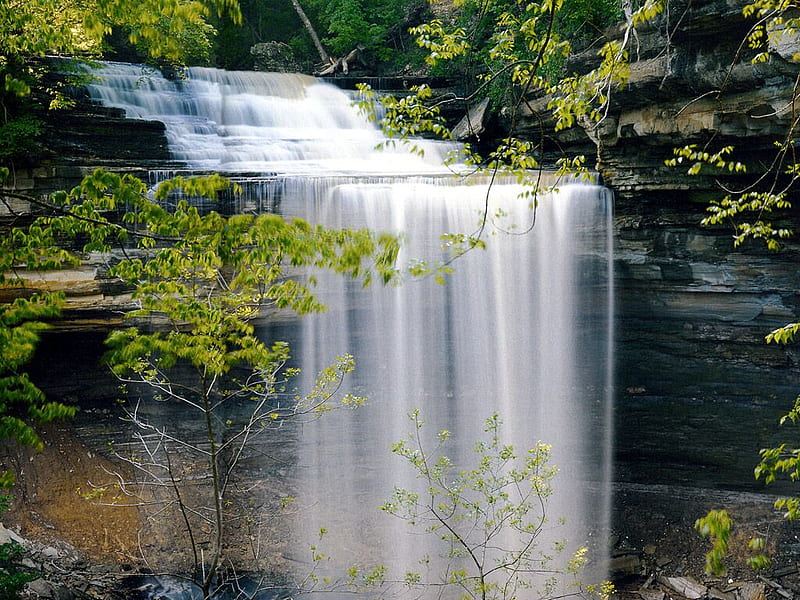 Indiana Clifty Falls State Park, nature, water, waterfalls, falls, HD wallpaper